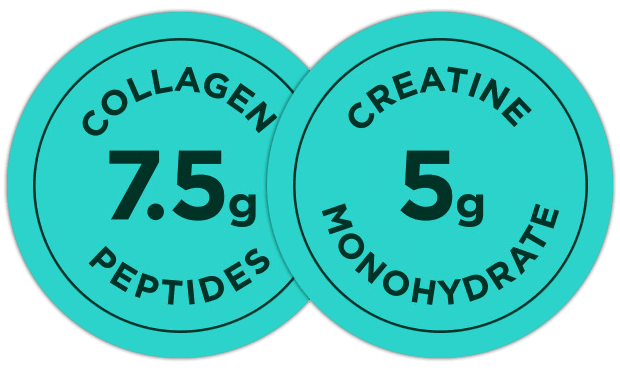 7.5g of Collagen Peptides and 5g of Creatine Monohydrate