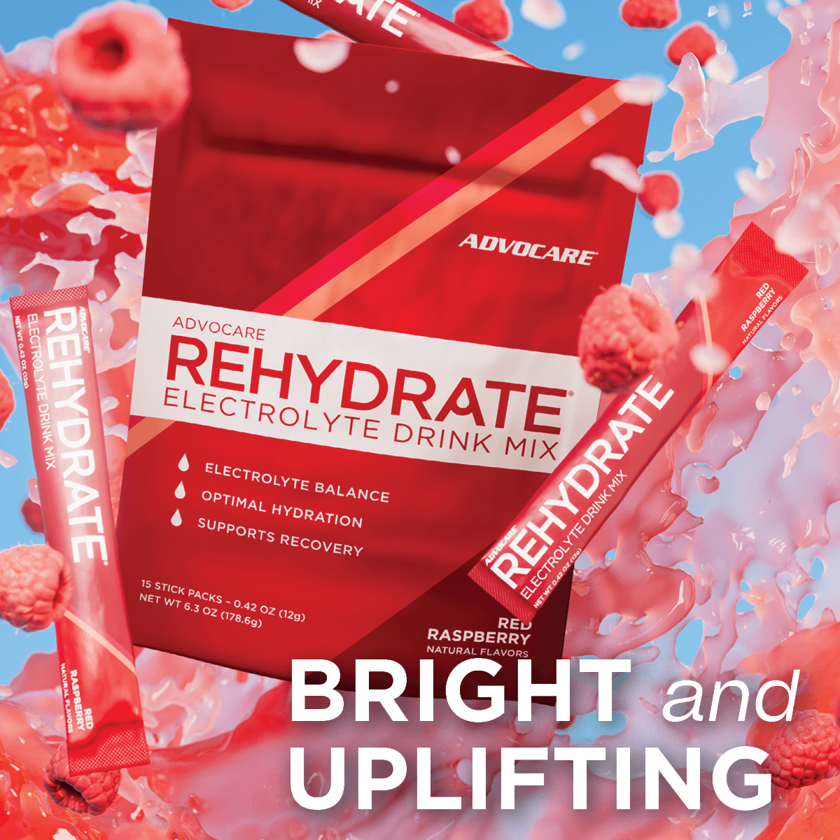AdvoCare Rehydrate® Stick Packs, Red Raspberry | AdvoCare®