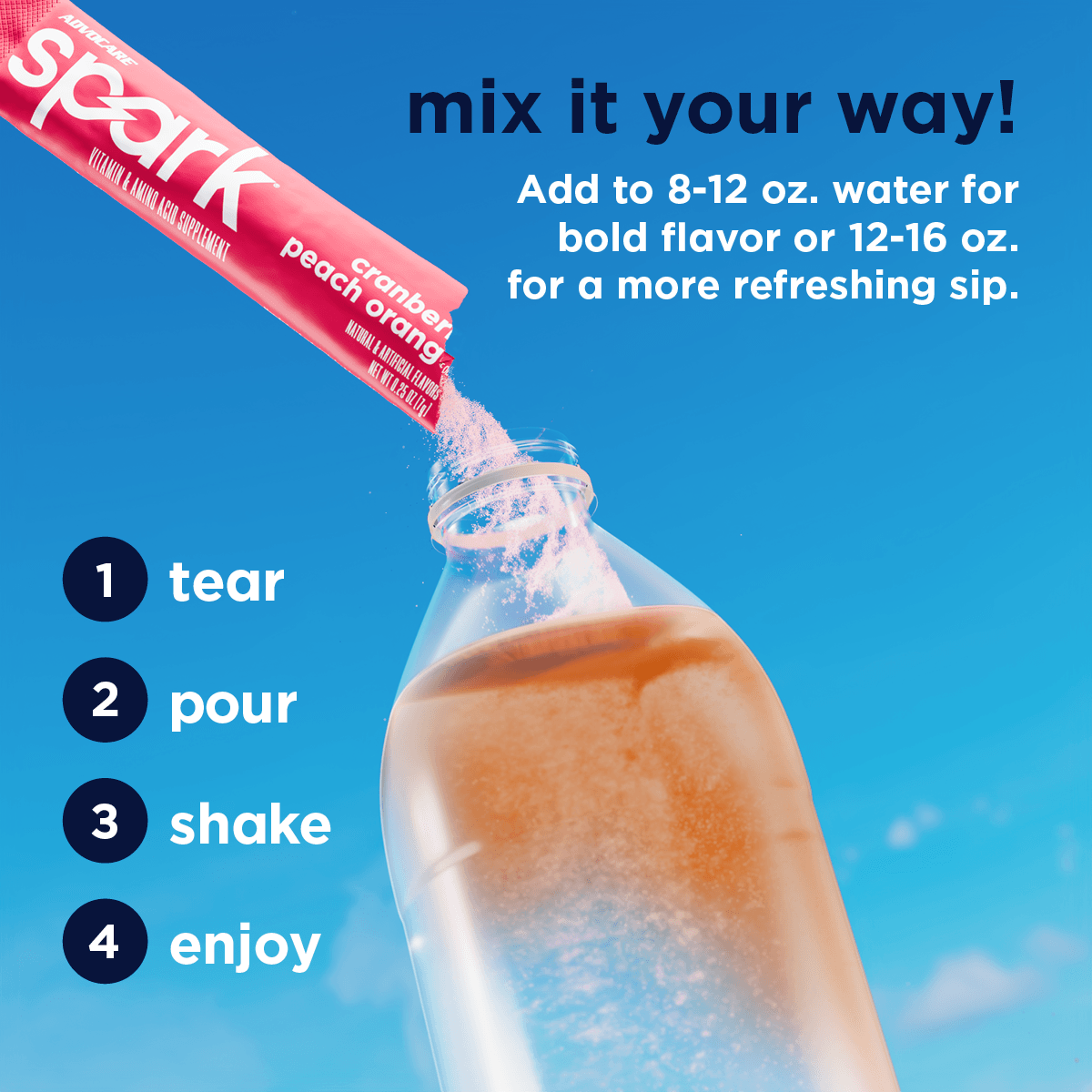 Spark® Stick Packs, Cranberry Peach Orange | AdvoCare®