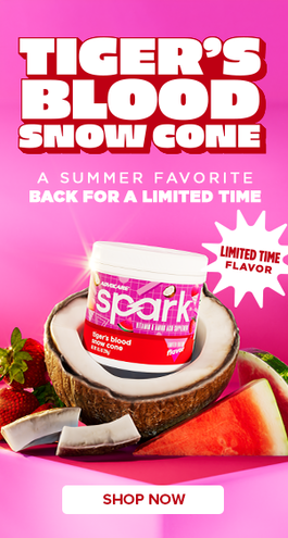 Limited Time Flavor Spark Tiger's Blood Snow Cone. A summer favorite back for a Limited Time.
