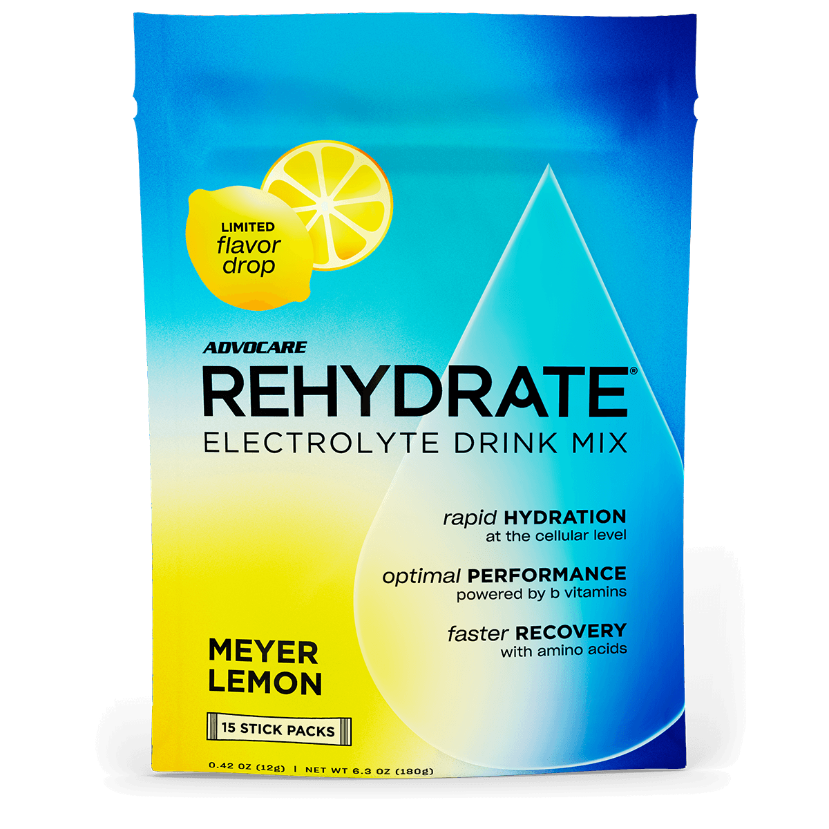 AdvoCare Rehydrate® Stick Packs, Meyer Lemon | AdvoCare®