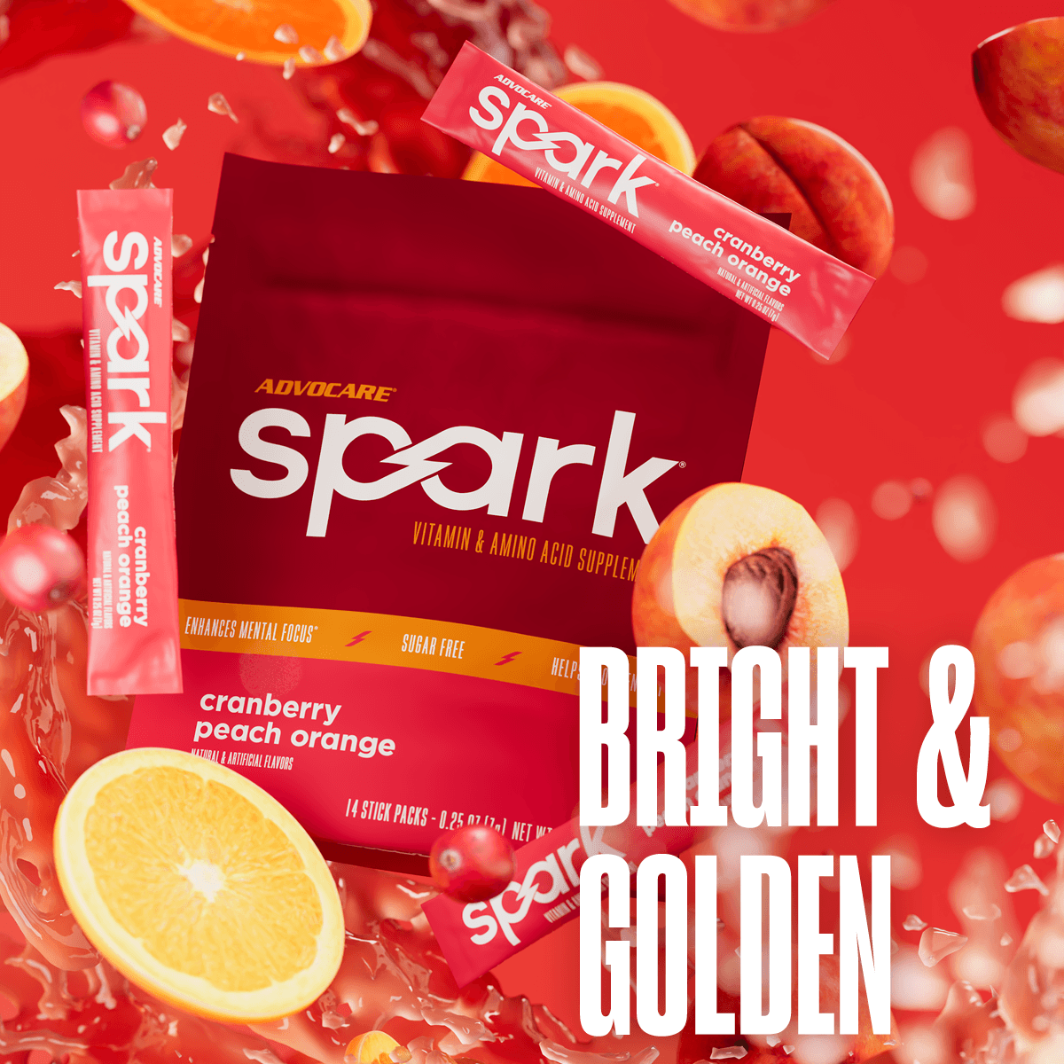 Spark® Stick Packs, Cranberry Peach Orange | AdvoCare®