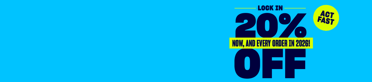 A BodyLean25® Birthday Cake gusset bag surrounded by confetti and cake slices.