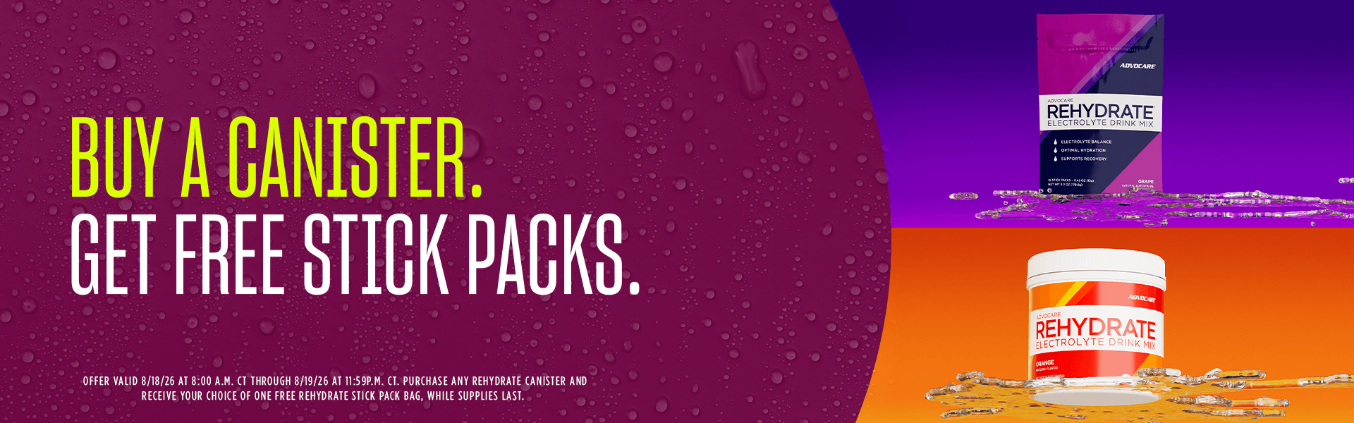 Buy a Canister. Get Free Stick Packs.