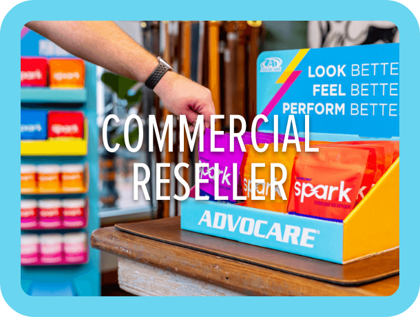 Display of Spark bags and canisters at a commercial reseller