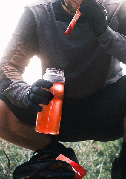 Hydration - Man running with dog