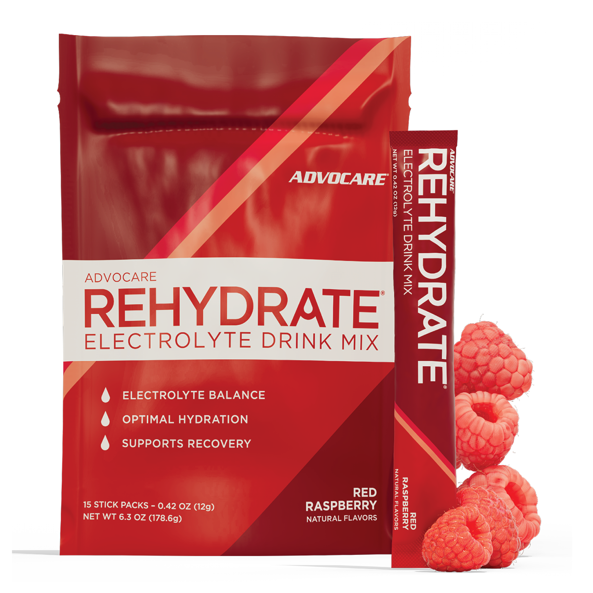Varuckan Acolyte PR 1枚 AdvoCare Rehydrate® Stick Packs, Red Raspberry | AdvoCare®
